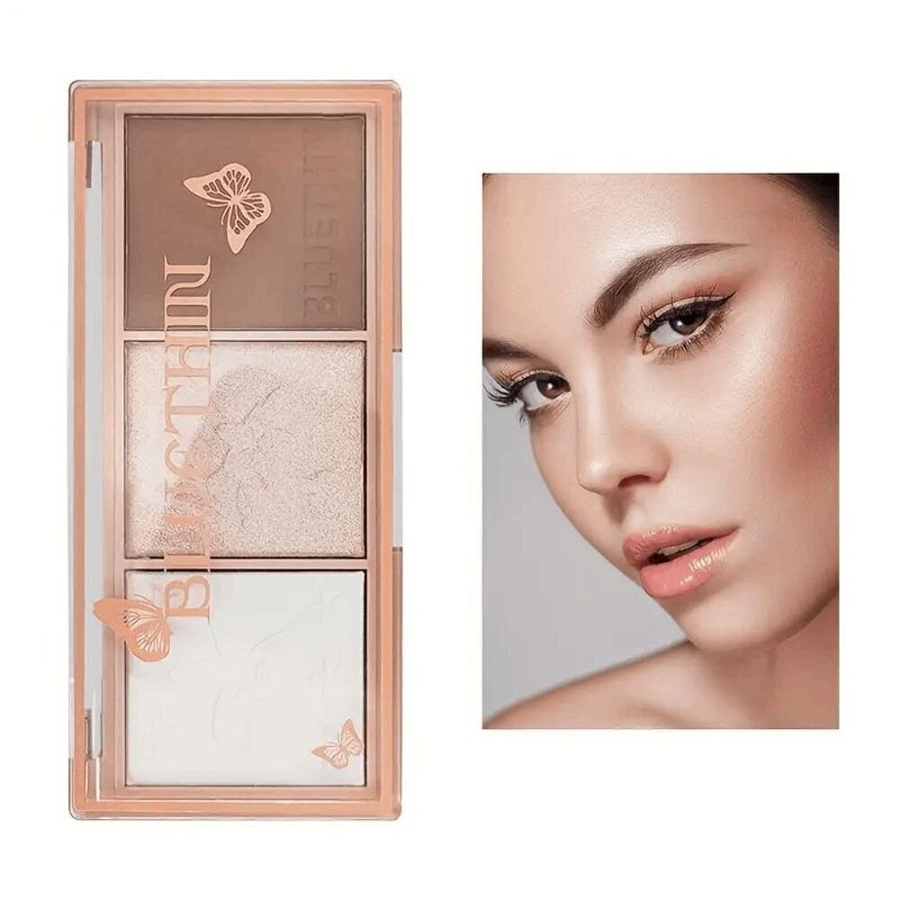 Three Color Contour Highlighter Concealer Makeup Palette